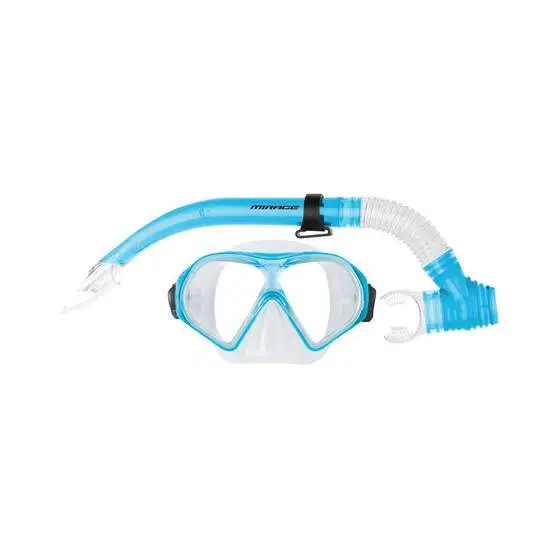 Mirage Tropic Adult Snorkel Set Blue 1 Mirage Tropic Adult Snorkel Set Blue
