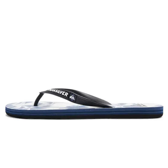 Quiksilver Men's Molokai Art Thongs Black / Blue US 11 2 Quiksilver Men's Molokai Art Thongs Black / Blue US 11 - Image 2