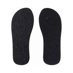 Quiksilver Mens Molokai Word Block Thongs -Kayaks Sales BCF 61855801 02 blackgreen hi res