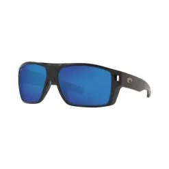 Costa Diego Men's Sunglasses Black With Blue Lens