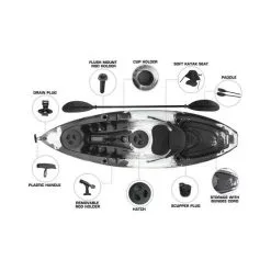 Pryml Raven Fishing Kayak Black/White 10 Pryml Raven Fishing Kayak Black/White -Kayaks Sales BCF 634060 02 hi res