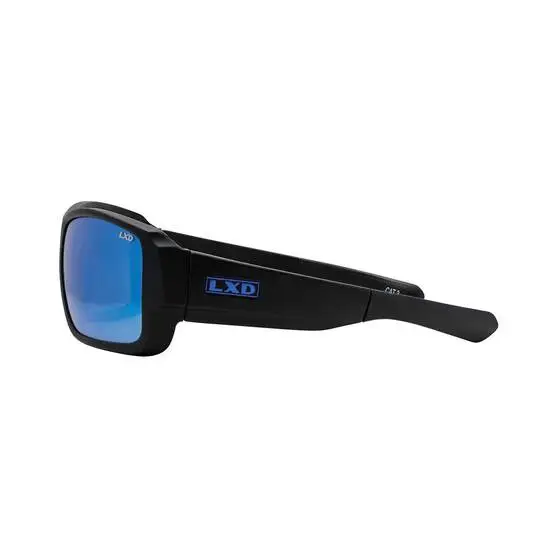 LXD Men’s Pacific Mirror Polar Sunglasses Matt Black With Blue Lens 2 LXD Men’s Pacific Mirror Polar Sunglasses Matt Black With Blue Lens - Image 2