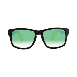 LXD Men’s Baja Mirror Polar Sunglasses Matt Black With Green Lens