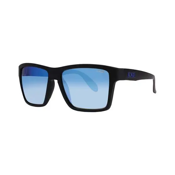 LXD Men’s Scholz Mirror Polar Sunglasses Matt Black With Blue Lens 1 LXD Men’s Scholz Mirror Polar Sunglasses Matt Black With Blue Lens